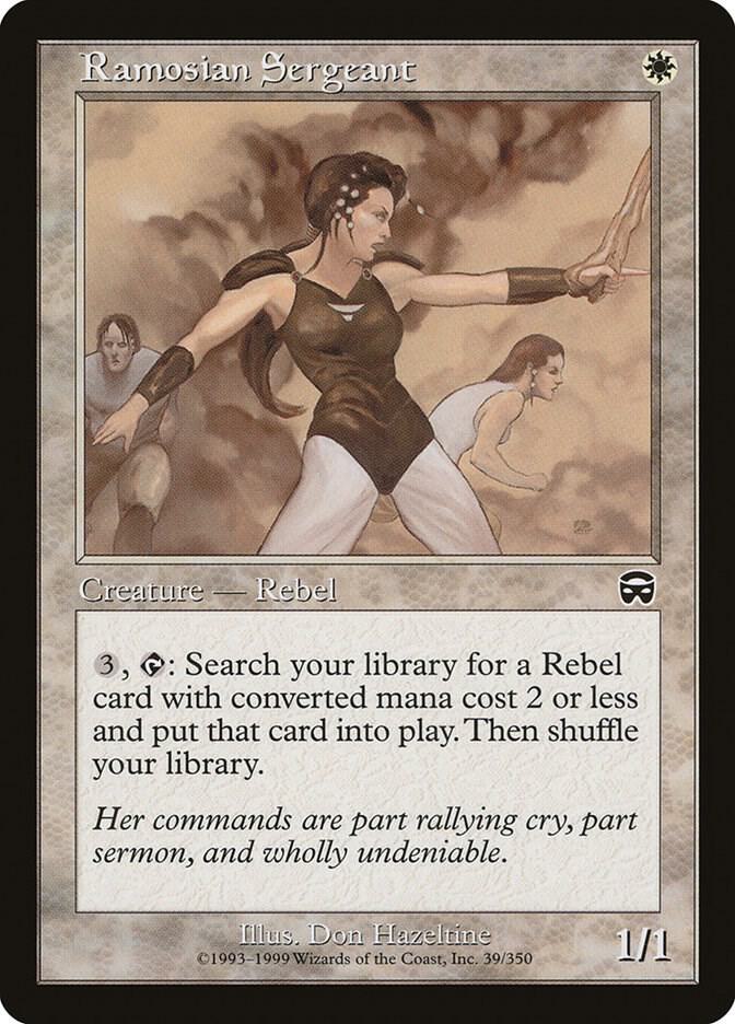 Ramosian Sergeant 39 card from Mercadian Masques