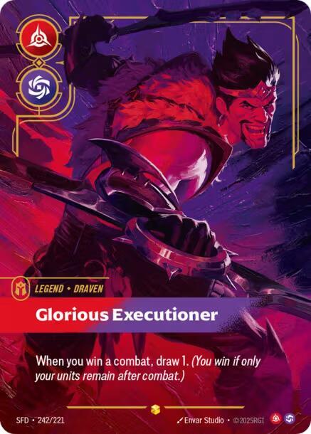 Draven - Glorious Executioner (Overnumbered) 242/221 card from Spiritforged
