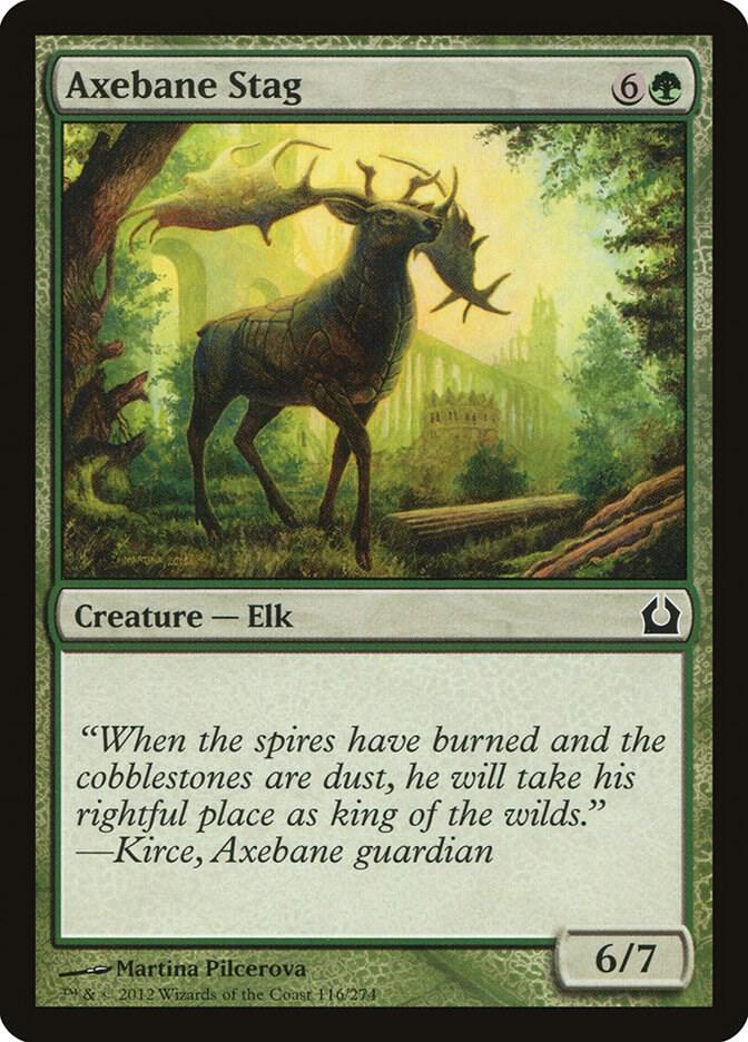 Axebane Stag 116 card from Return to Ravnica