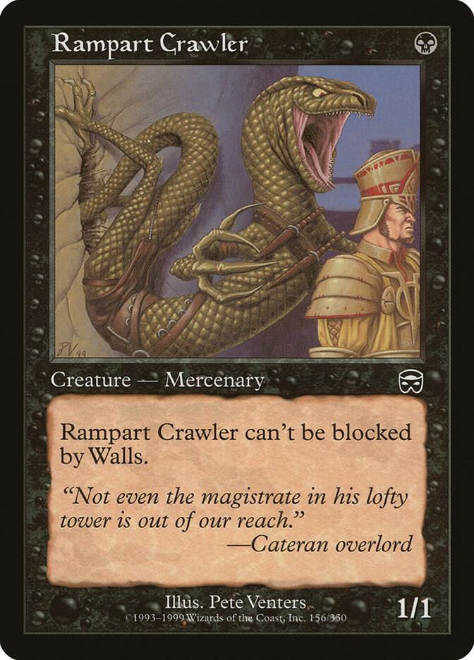 Rampart Crawler 156 card from Mercadian Masques
