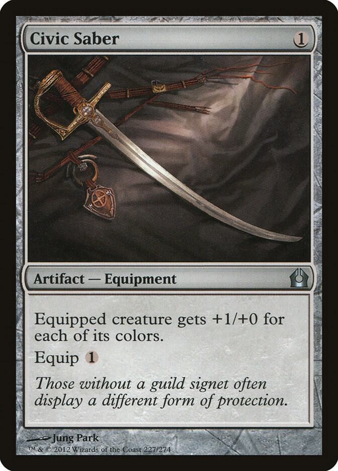 Civic Saber 227 card from Return to Ravnica