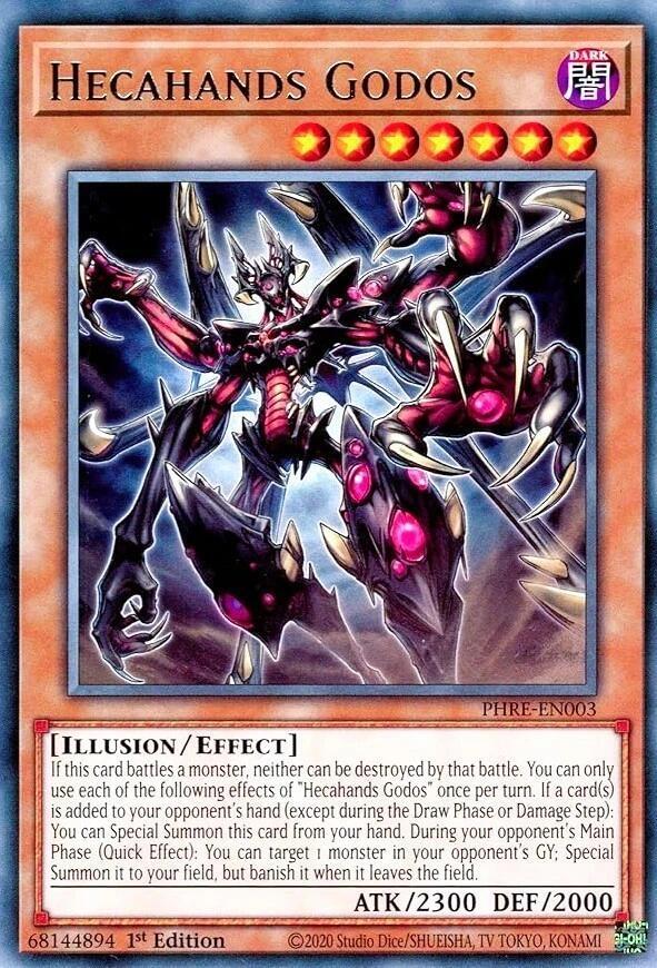 Hecahands Godos PHRE-EN003 card from Phantom Revenge