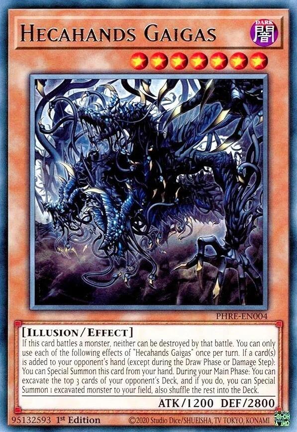 Hecahands Gaigas PHRE-EN004 card from Phantom Revenge