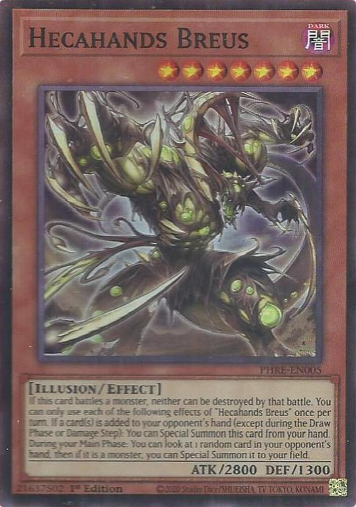 Hecahands Breus (Super Rare) PHRE-EN005 card from Phantom Revenge