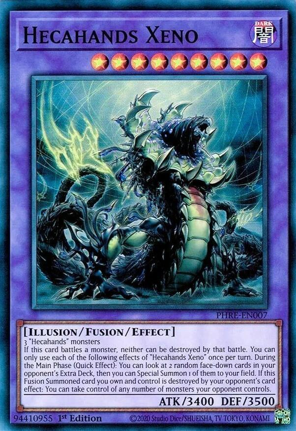 Hecahands Xeno PHRE-EN007 card from Phantom Revenge