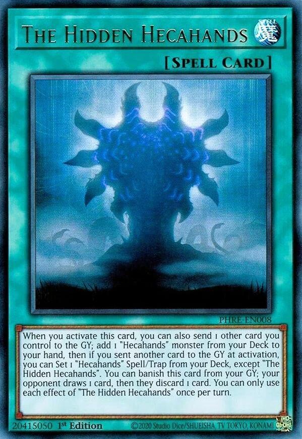 The Hidden Hecahands PHRE-EN008 card from Phantom Revenge