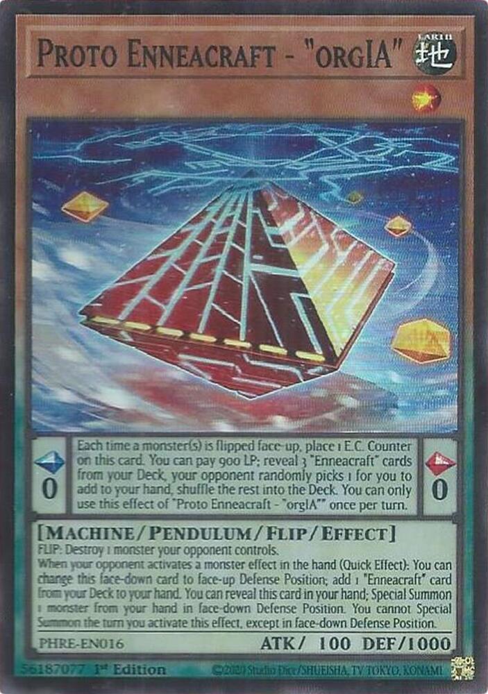 Proto Enneacraft - "orgIA" (Super Rare) PHRE-EN016 card from Phantom Revenge