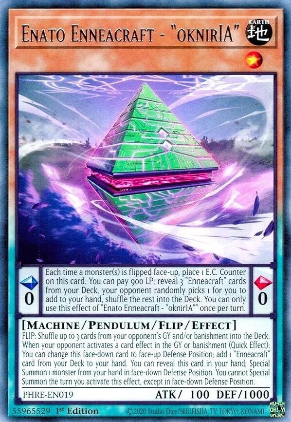 Enato Enneacraft - "oknirIA" PHRE-EN019 card from Phantom Revenge
