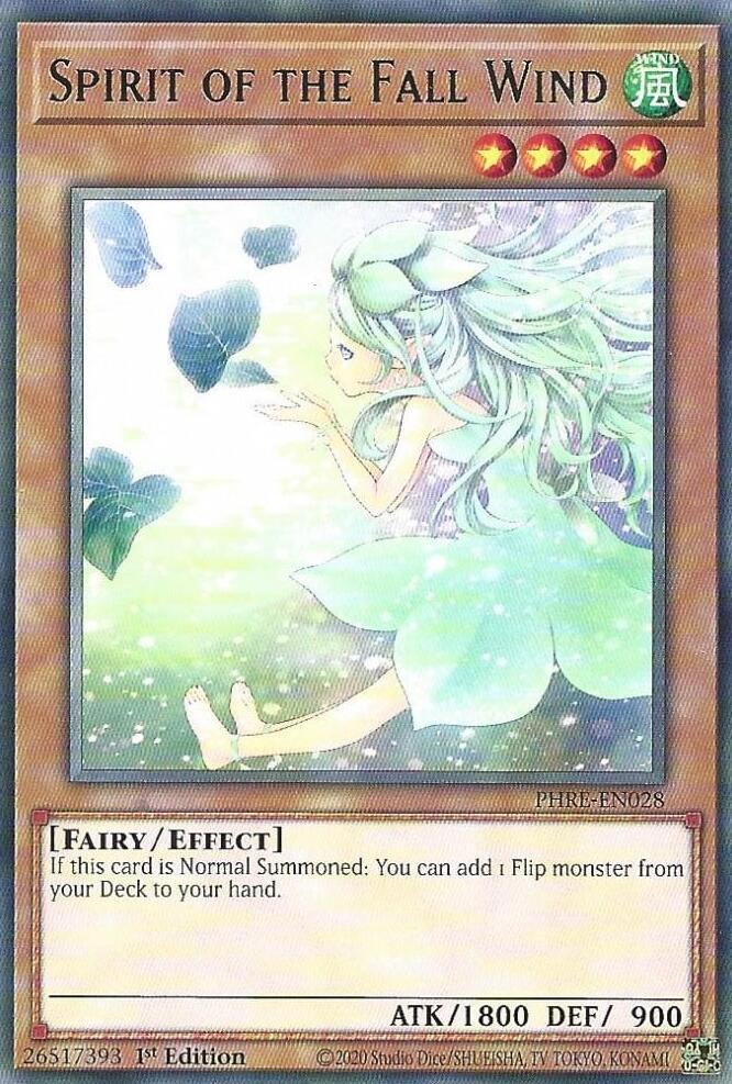 Spirit of the Fall Wind PHRE-EN028 card from Phantom Revenge