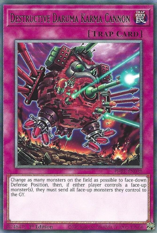 Destructive Daruma Karma Cannon PHRE-EN030 card from Phantom Revenge
