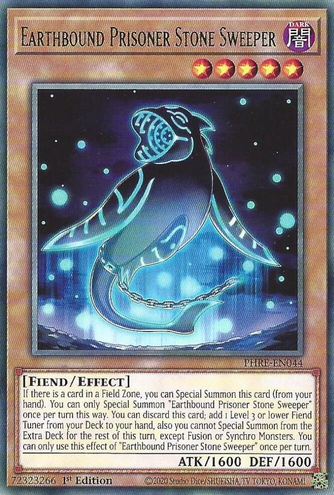 Earthbound Prisoner Stone Sweeper PHRE-EN044 card from Phantom Revenge