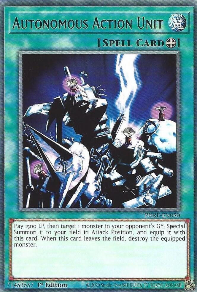 Autonomous Action Unit PHRE-EN050 card from Phantom Revenge