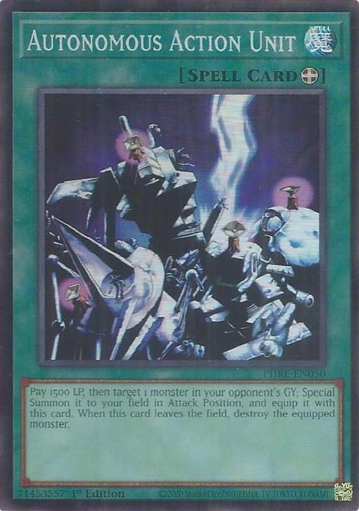 Autonomous Action Unit (Super Rare) PHRE-EN050 card from Phantom Revenge