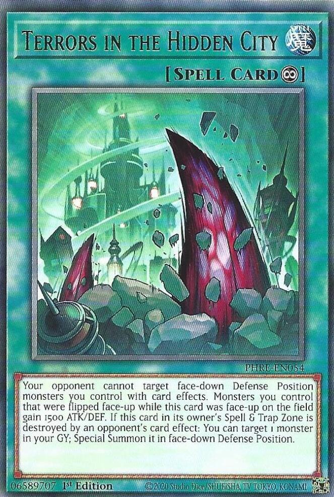 Terrors in the Hidden City PHRE-EN054 card from Phantom Revenge
