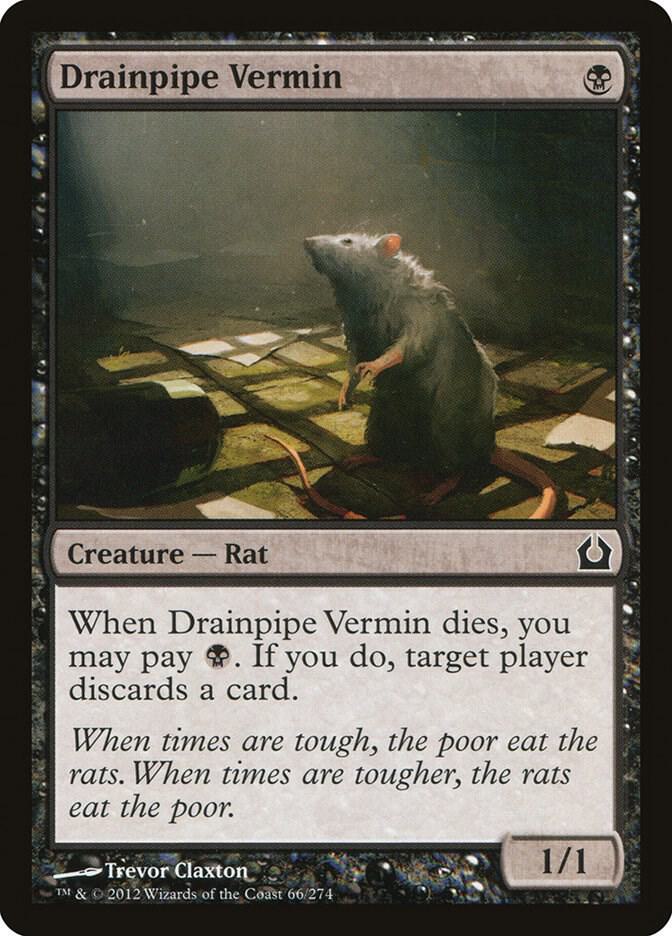 Drainpipe Vermin 66 card from Return to Ravnica