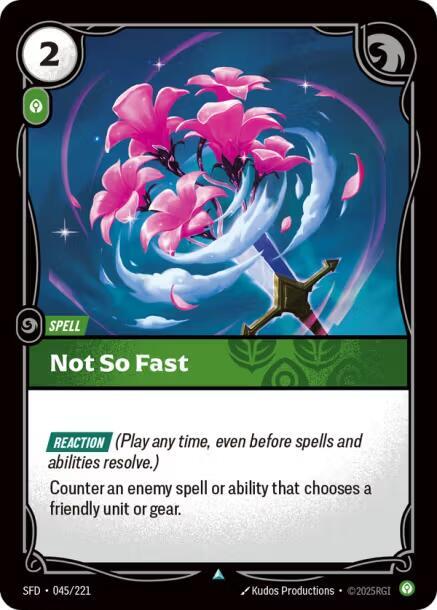 Not So Fast 045/221 card from Spiritforged