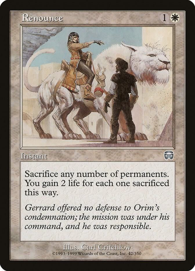 Renounce 42 card from Mercadian Masques