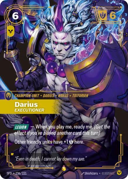 Darius - Executioner (Overnumbered) 236/221 card from Spiritforged