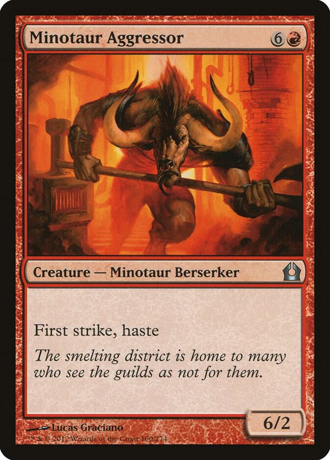 Minotaur Aggressor 100 card from Return to Ravnica