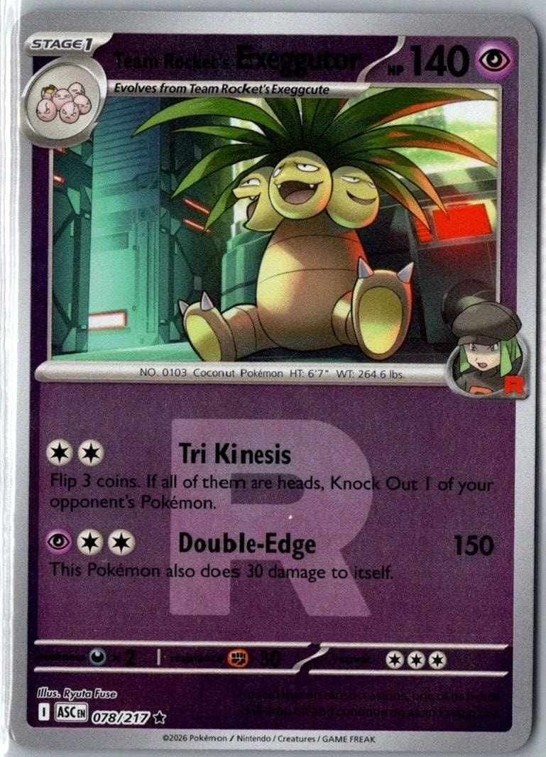 Team Rocket's Exeggutor (Team Rocket Pattern) 062/193 card from M2a: High Class Pack: MEGA Dream ex