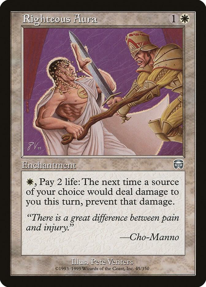 Righteous Aura 45 card from Mercadian Masques