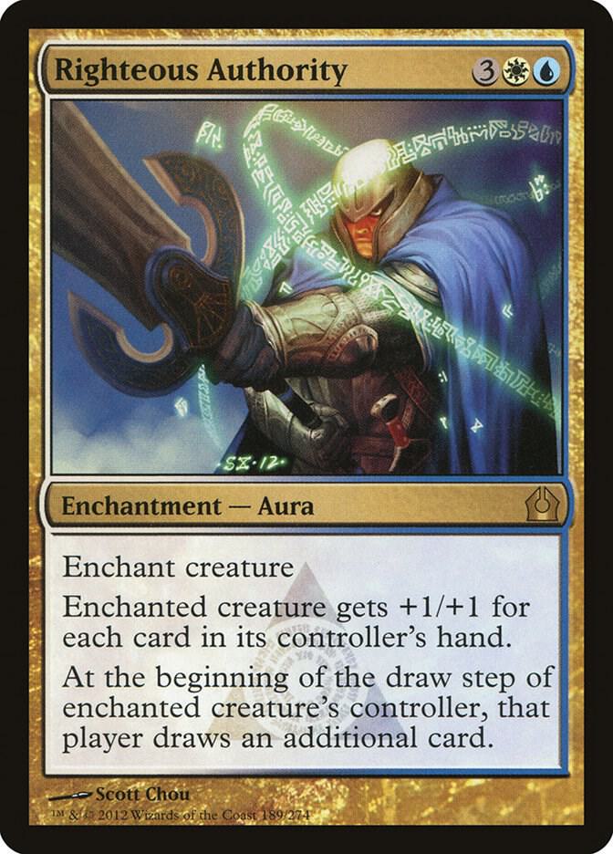 Righteous Authority 189 card from Return to Ravnica