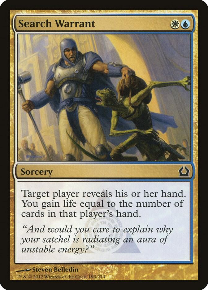 Search Warrant 193 card from Return to Ravnica
