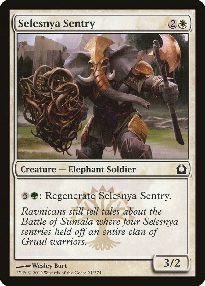 Selesnya Sentry 21 card from Return to Ravnica