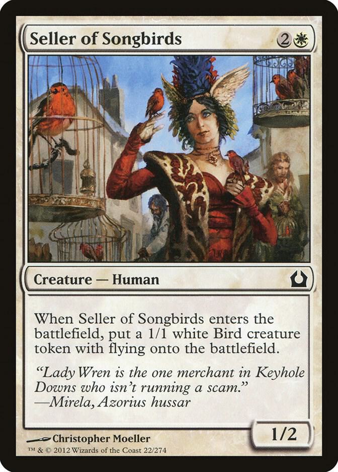 Seller of Songbirds 22 card from Return to Ravnica