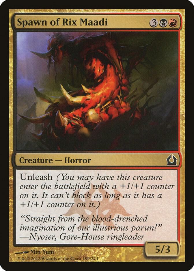 Spawn of Rix Maadi 199 card from Return to Ravnica