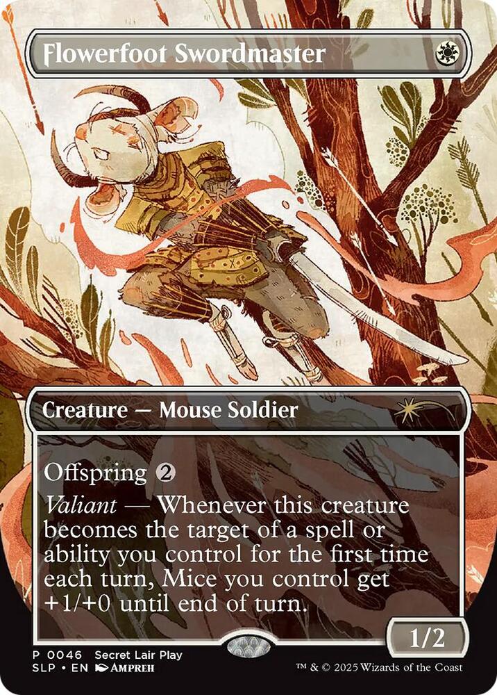 Flowerfoot Swordmaster 46 card from Secret Lair Showdown