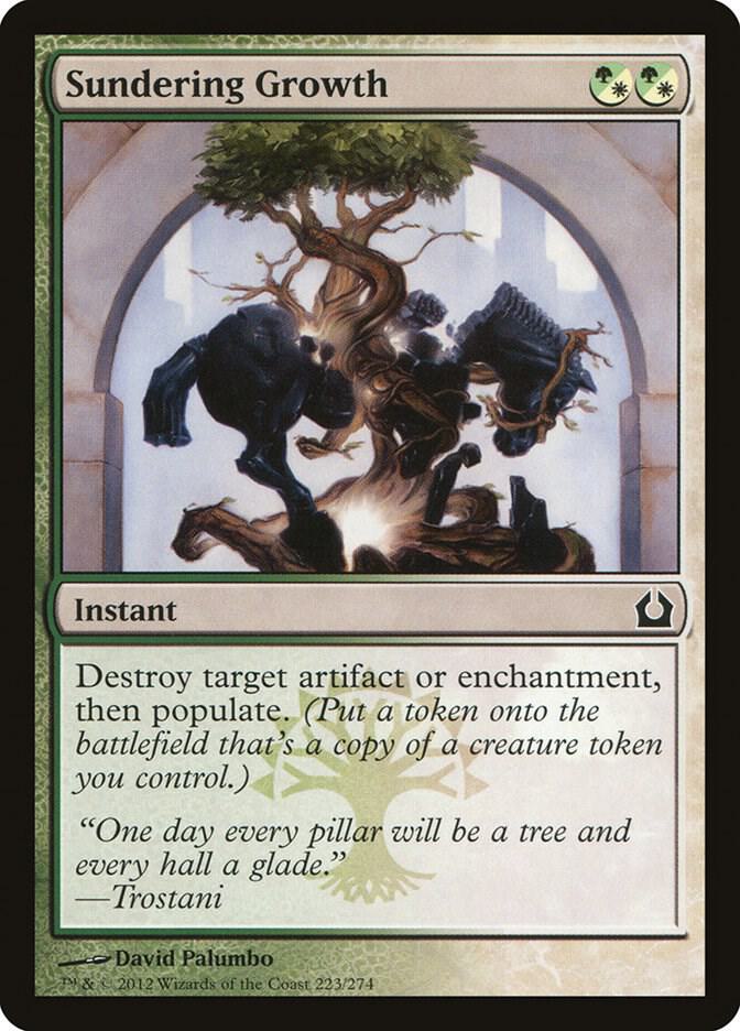 Sundering Growth 223 card from Return to Ravnica