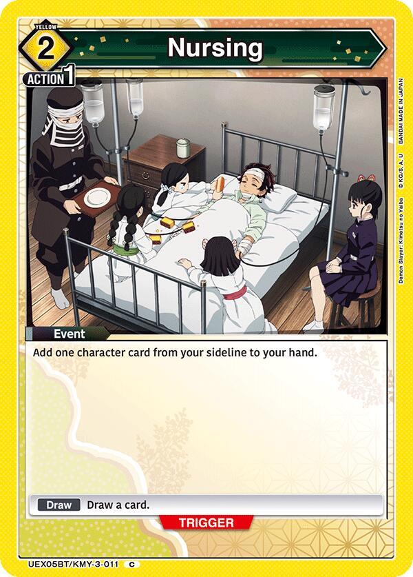 Nursing UEX05BT/KMY-3-011 card from UEX05BT: Demon Slayer: Kimetsu no Yaiba Vol.2