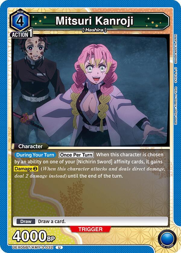Mitsuri Kanroji UEX05BT/KMY-3-032 card from UEX05BT: Demon Slayer: Kimetsu no Yaiba Vol.2