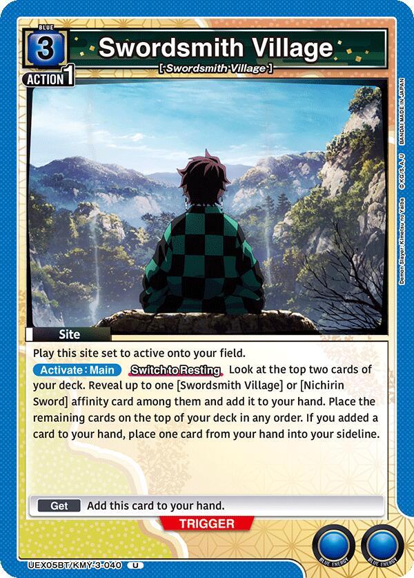 Swordsmith Village UEX05BT/KMY-3-040 card from UEX05BT: Demon Slayer: Kimetsu no Yaiba Vol.2