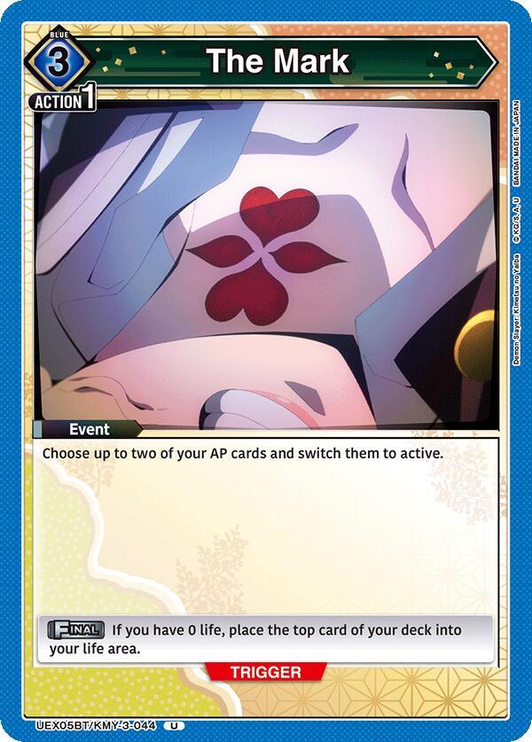 The Mark UEX05BT/KMY-3-044 card from UEX05BT: Demon Slayer: Kimetsu no Yaiba Vol.2