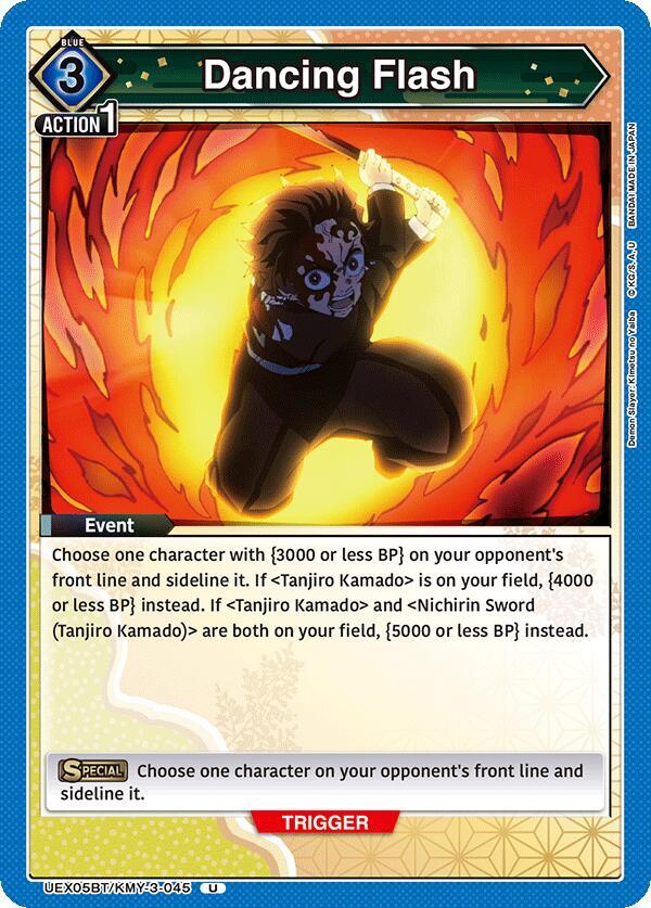 Dancing Flash UEX05BT/KMY-3-045 card from UEX05BT: Demon Slayer: Kimetsu no Yaiba Vol.2