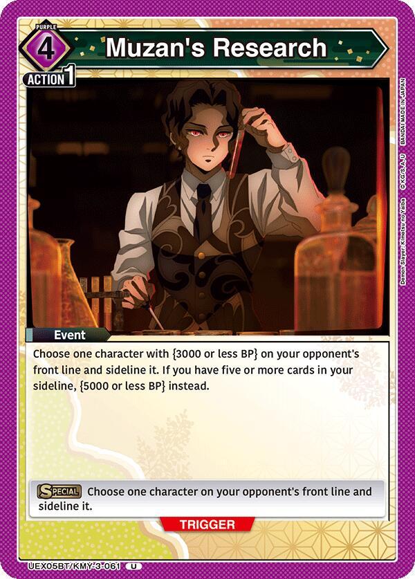 Muzan's Research UEX05BT/KMY-3-061 card from UEX05BT: Demon Slayer: Kimetsu no Yaiba Vol.2