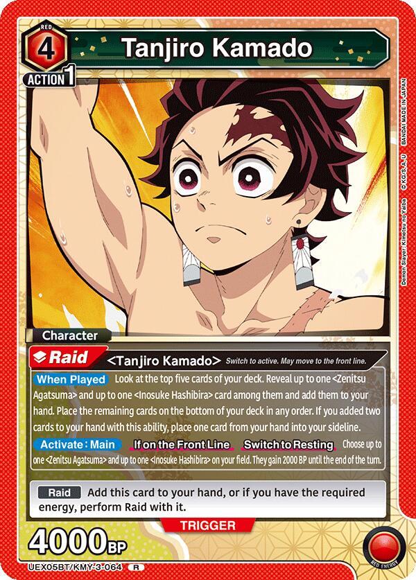 Tanjiro Kamado UEX05BT/KMY-3-064 card from UEX05BT: Demon Slayer: Kimetsu no Yaiba Vol.2