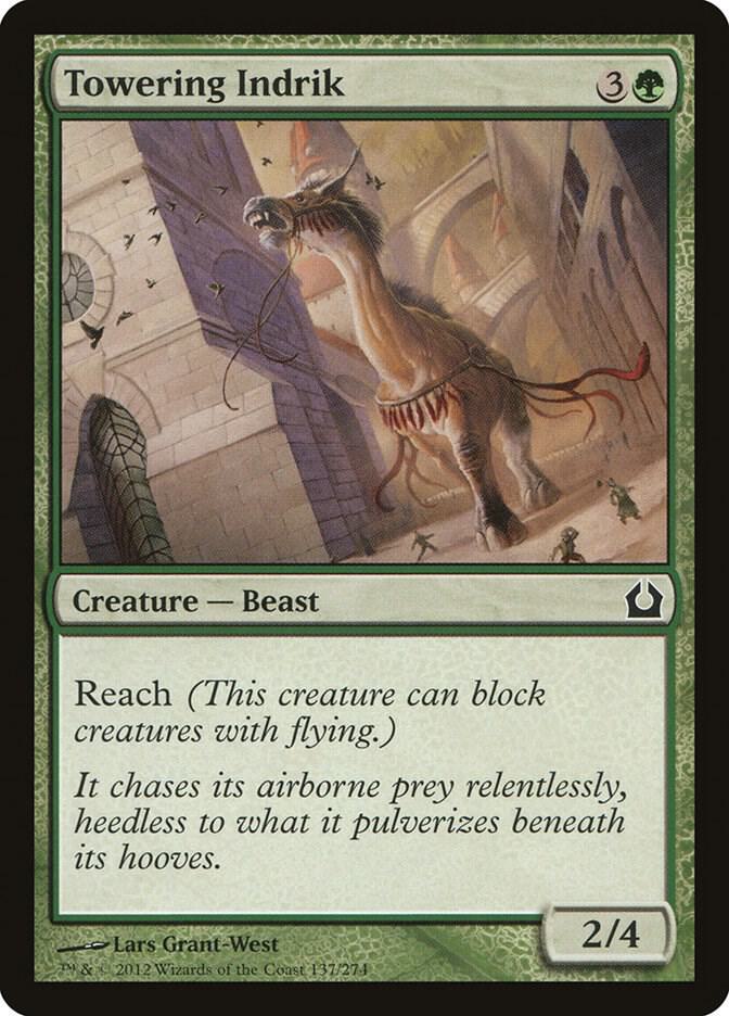 Towering Indrik 137 card from Return to Ravnica