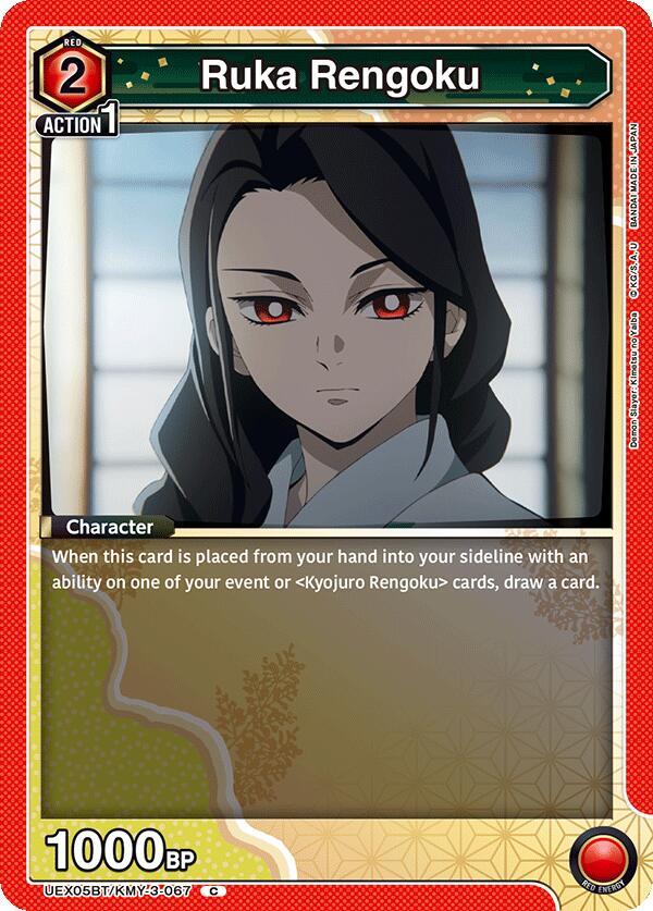 Ruka Rengoku UEX05BT/KMY-3-067 card from UEX05BT: Demon Slayer: Kimetsu no Yaiba Vol.2
