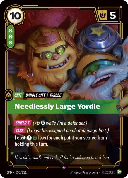 Needlessly Large Yordle 055/221 card from Spiritforged