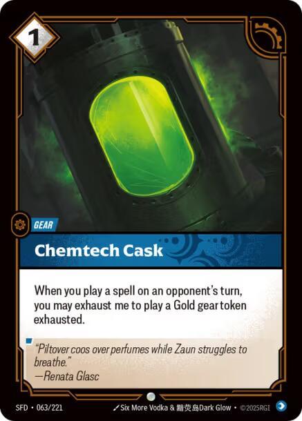 Chemtech Cask 063/221 card from Spiritforged
