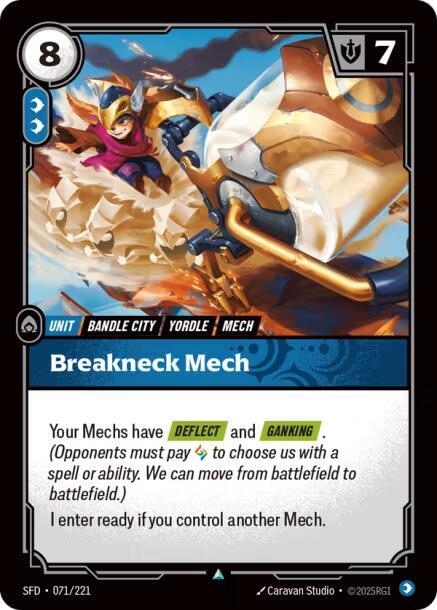 Breakneck Mech 071/221 card from Spiritforged