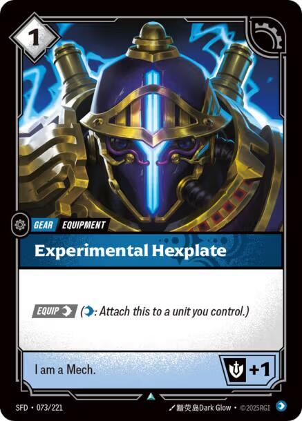 Experimental Hexplate 073/221 card from Spiritforged