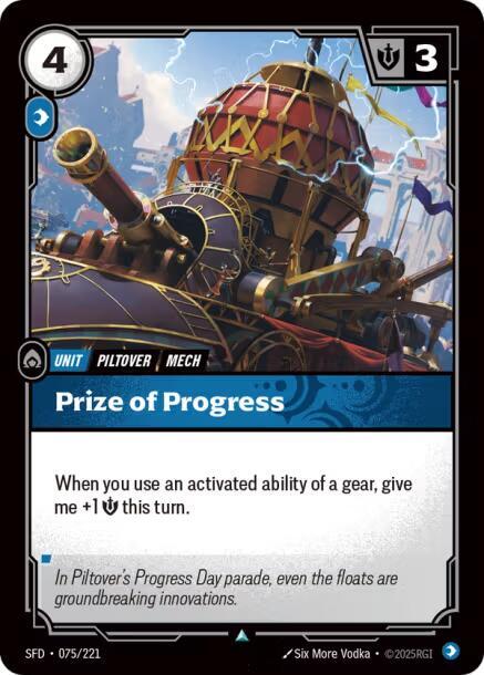 Prize of Progress 075/221 card from Spiritforged