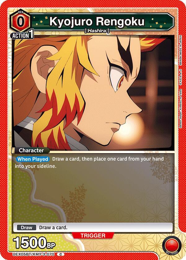 Kyojuro Rengoku (Box Topper Foil) UEX05BT/KMY-3-070 card from UEX05BT: Demon Slayer: Kimetsu no Yaiba Vol.2