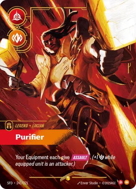 Lucian - Purifier (Overnumbered) 241/221 card from Spiritforged
