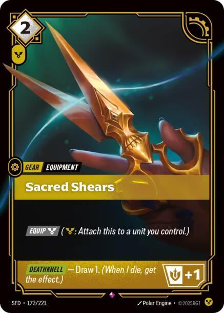 Sacred Shears 172/221 card from Spiritforged