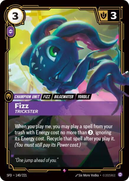 Fizz - Trickster 140/221 card from Spiritforged